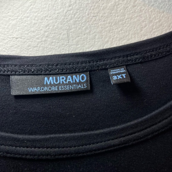 Murano Wardrobe Essentials Mens 100% Cotton Long Sleeve Shirt Black Size 3X Tall - Picture 3 of 9